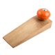 Orange Round Ceramic Wooden Door Stopper